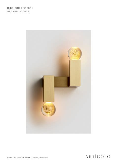 ARTICOLO ORO LINK WALL SCONCE .